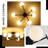 Semi Flush Mount Ceiling Light Fixture, 6 Lights Modern Sputnik Chandelier Ceiling Lamp With E26 Bulb Base, Light Fixtures Ceiling Mount For Bedroom Kitchen Living Room Hallway-343796324