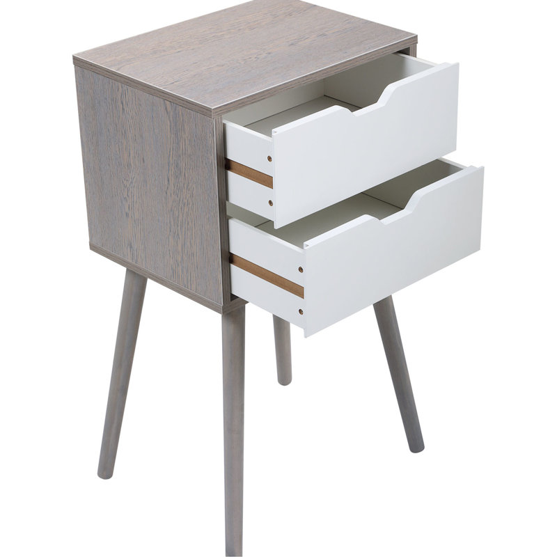 Armoire de chevet 2 tiroirs Modern
