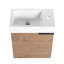 Meuble-lavabo mural 18 po avec lavabo en résine blanche et porte d'armoire à fermeture en douceur 18 po