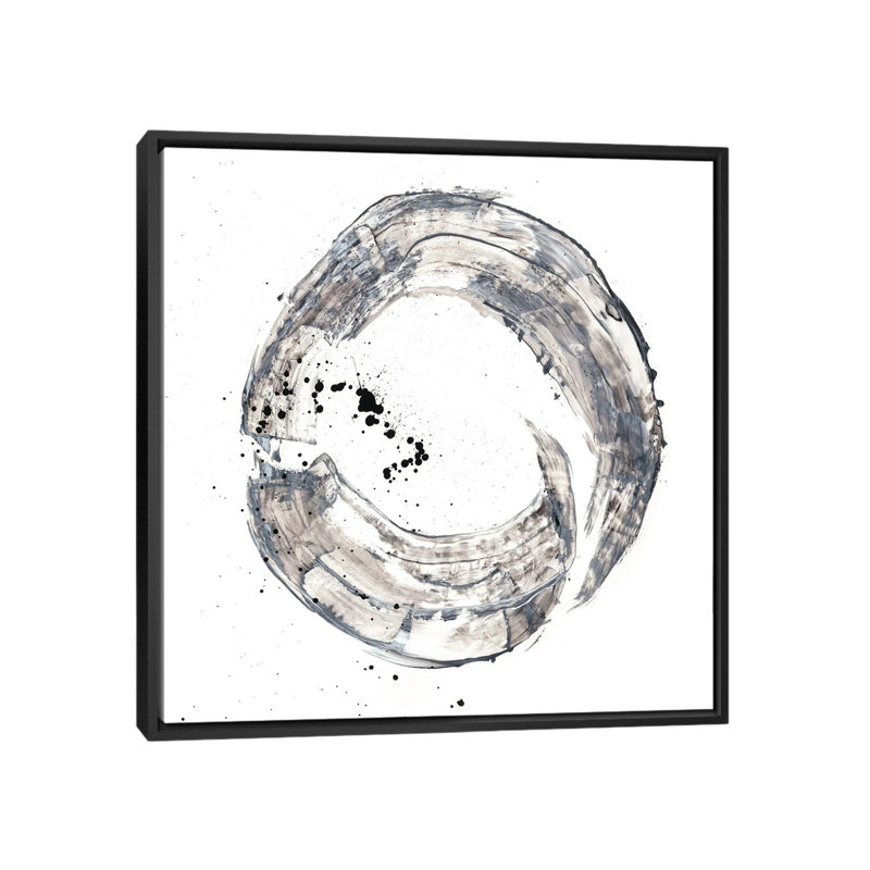 "Cosmic Rings III" par Ethan Harper, reproduction d’art, H 26 po x l 26 po x P 1,5 po, Toile avec cadre noir, Aucun mat
