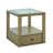Rectangular Caster Cocktail Table with End Table-1675833510