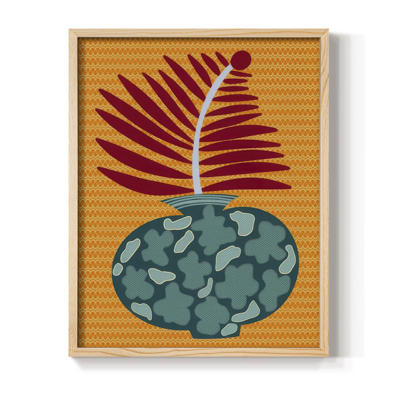 Reproduction encadrée Snappy Botanical II - bois massif, Naturel, H 21 po x l 17 po