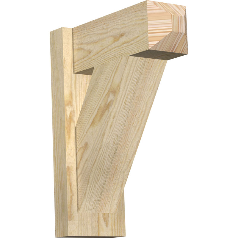 Artisan traditionnel en bois rustique, Sapin Douglas de 6 po (sciage brut), P 14 po x H 18 po
