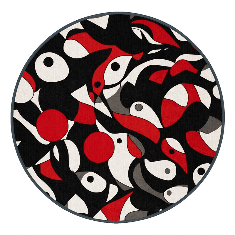 Flame Reverie Rug, Round 7'