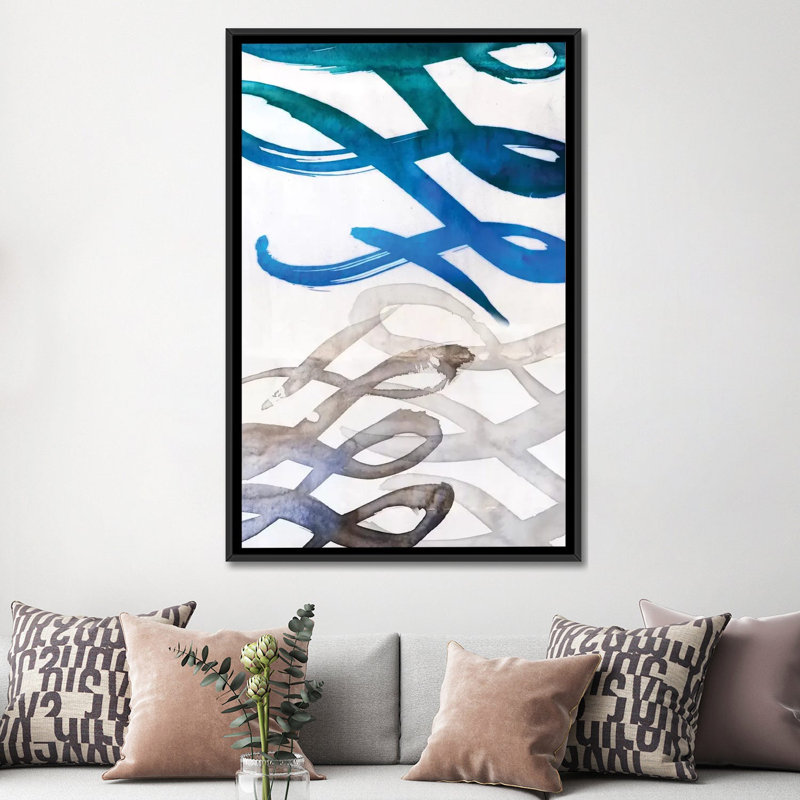 «Infinity II», reproduction sur toile, H 26 po x l 18 po x P 1,5 po, Toile avec cadre noir, Pas de tapis