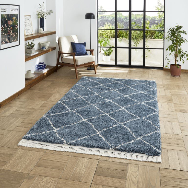 Pechler area rug Machine Woven Blue, Rectangle 200 x 290cm