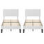 Ensemble de base de lit tapissier simple de 2 pièces avec tête de lit réglable Scarpaci, support de lattes en bois, aucun sommier requis, sans bruit-92191456
