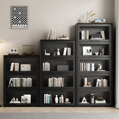 Bibliothèque de rangement noire Luxury Style