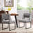 Markque 18.3" H Linen Upholstered Sled Base Side Chair with Metal Frame-1421869091