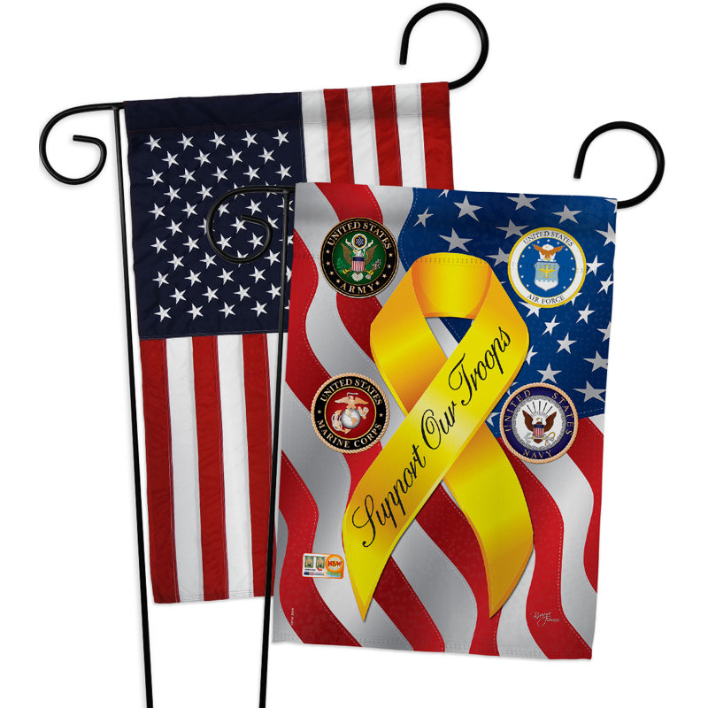 Double Sided 18.5'' H x 13'' W Polyester Independence Day Garden Flag