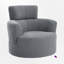 Fauteuil demi-tonneau rembourré et pivotant-1341733564