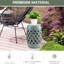 Tabouret de jardin en céramique 13 po x 18 po, bleu antique, céramique, polyvalent pour les espaces extérieurs et intérieurs, tabouret décoratif, finition bleue, intérieur et extérieur, mobilier