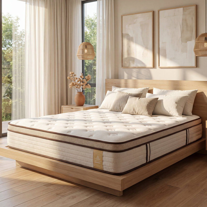 12 Inch Luxury Medium Hybrid Mattress in a Box, Memory Foam & Pocket Spring Design, Motion Isolation for Deep Sleep