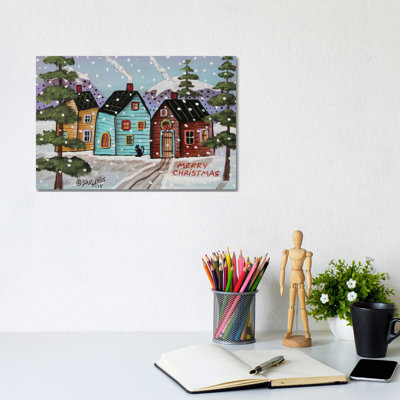 Merry Christmas I 1 Piece Wrapped Canvas Wall Art