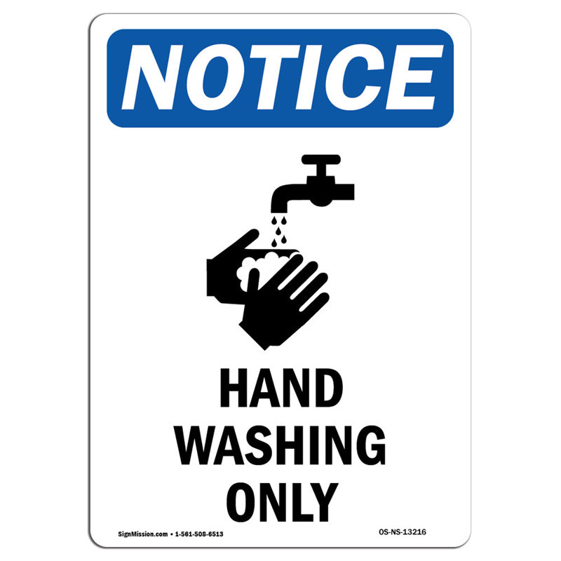 Lavage à la main seulement signe avec symbole