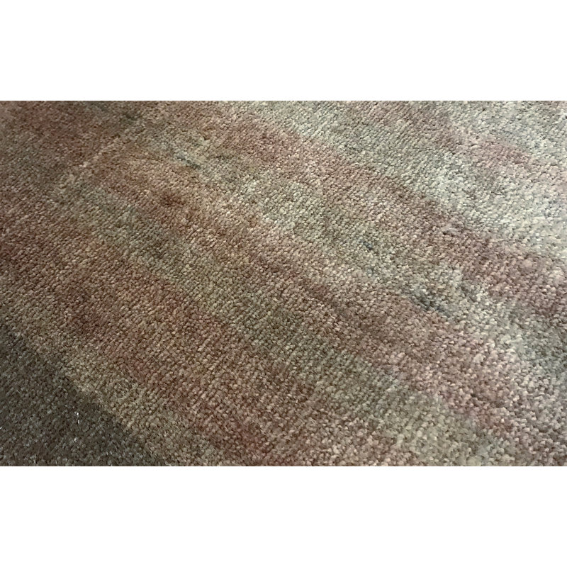 Striped Area Rug in Brown, Rectangle 3'9" x 5'11"