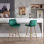 Tabouret de bar en velours avec repose-pieds chromé, ensemble de 2