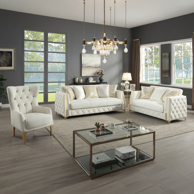 Keivin 3 - Piece Living Room Set
