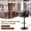  Tabourets de bar rembourrés réglables modernes avec dossier et repose-pieds pour îlot de cuisine et salle à manger-2135895401