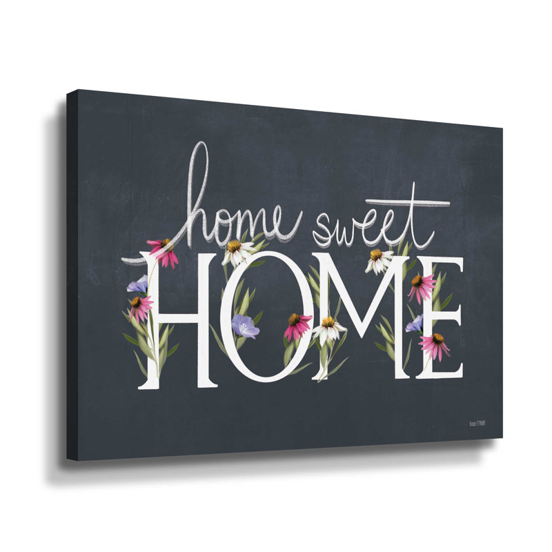 Home Sweet Home - Impression sur toile, H 8 po x l 10 po x P 2 po, Toile tendue