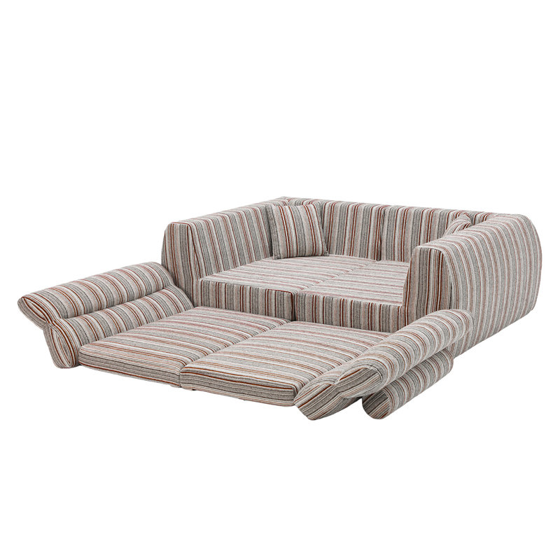 Canapé modulaire 2 pièces 111 ", Brown/White
