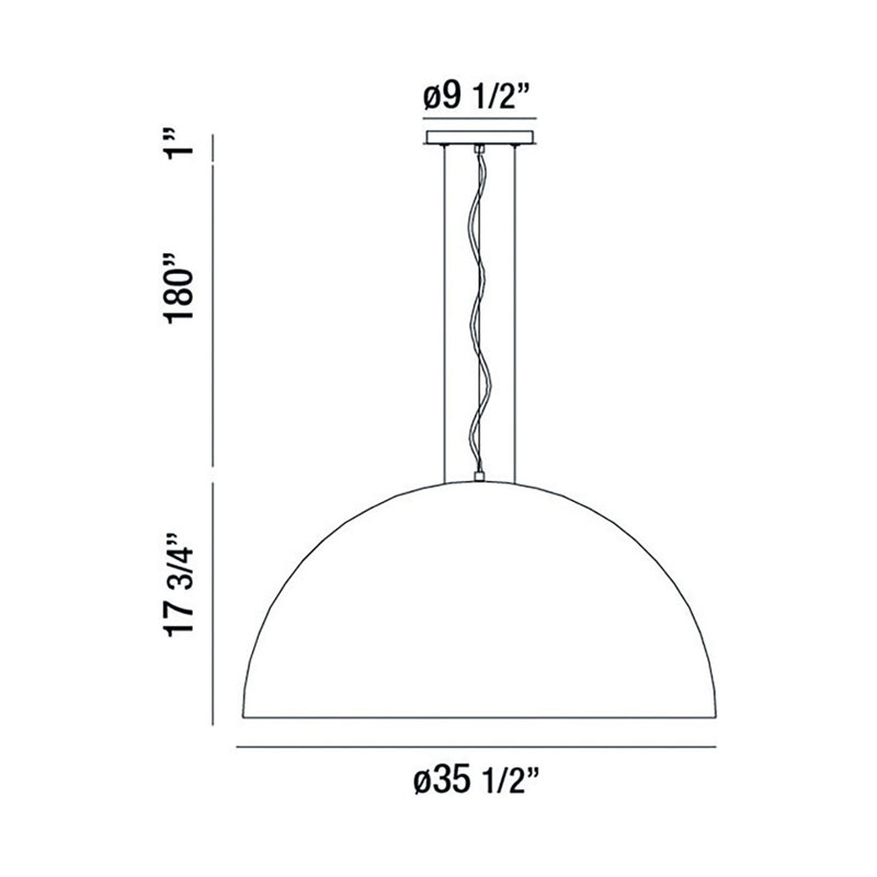 Lustre Laverton, 47 po, Noir mat, H 17,75 po x l 35,5 po x P 35,5 po