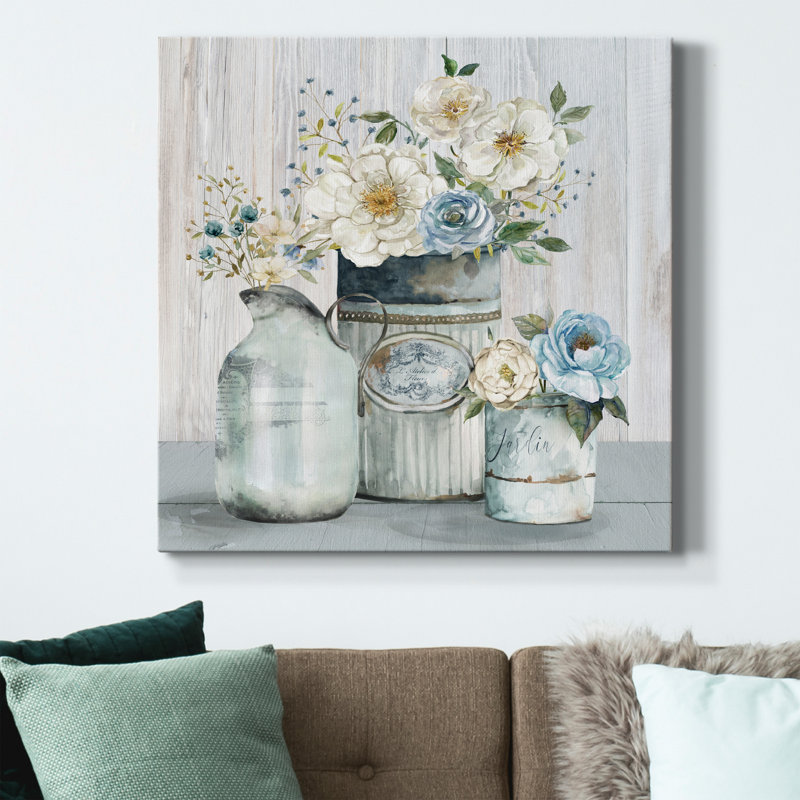 " French Garden Flowers II ", 40" H x 40" W x 1" D