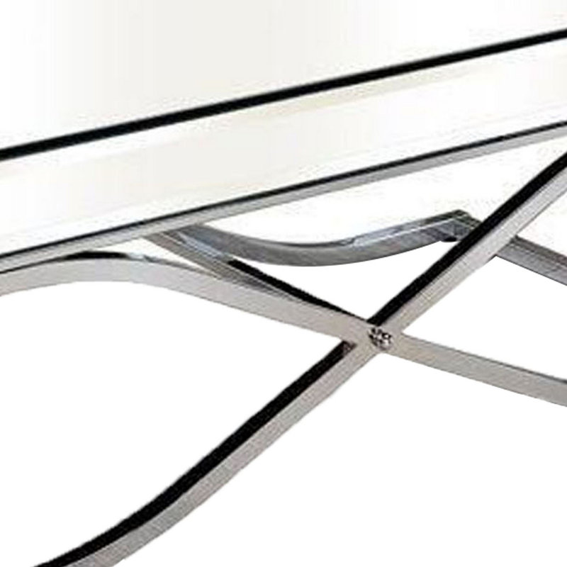 Chilhowie Glass Top Coffee Table, Chrome