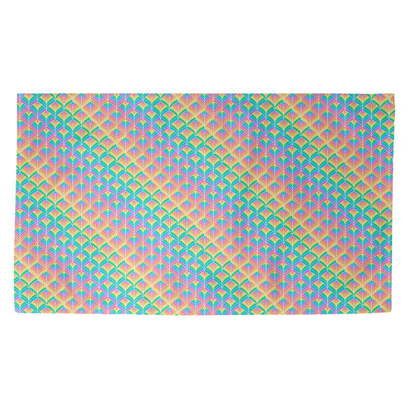 Tapis d’intérieur à balances arc-en-ciel à rayures Kitterman, Rectangle 2 pi 1 1/2 po x 3 pi 6 po