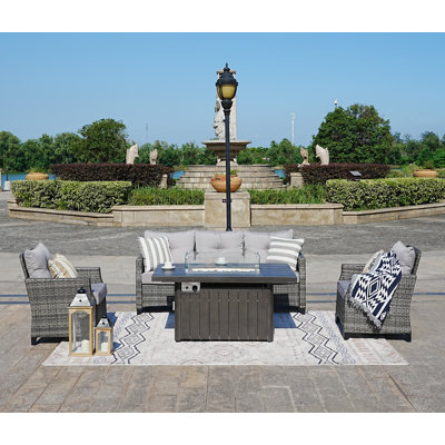5 - Person Patio Conversation Set with Cushions
