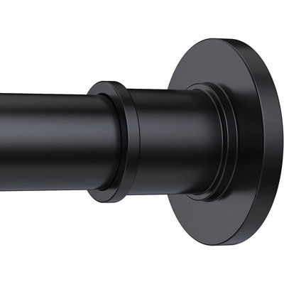 Industrial Shower Curtain Rod - Heavy Duty Stainless Steel Tension Rod With Non-Slip Rubber Plates, Adjustable Length, Rustproof And Durable Design