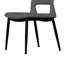 Chaises de salle à manger confortables et élégantes en cuir de polyuréthane gris pour 2 environnements variés au design épuré