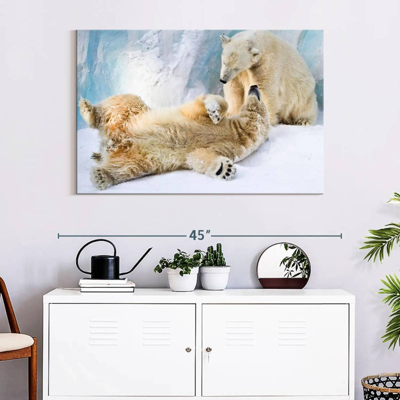 Brampt Polar Bears, 26" H x 39" W