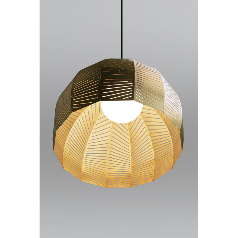 Luminaire suspendu en forme de dôme à 1 lumière DEL Amicus, H 17,75 po x l 21 po x P 21 po, 3500K