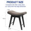 Tabouret de coiffeuse Red Barrel Studio® avec pieds en bois d'hévéa, banc de maquillage avec surface concave, fauteuil rembourré, siège de piano, capacité de 330 lb, assemblage facile, noir-431100932