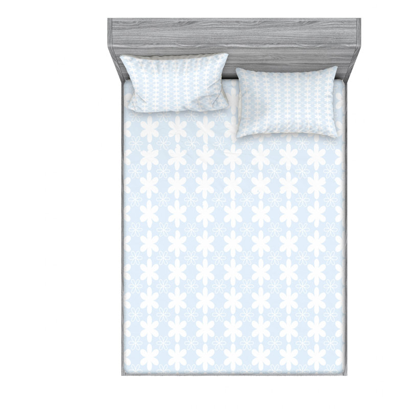 Ensemble de draps à fleurs, Ensemble de drap pour grand lit avec drap-housse