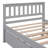 Grey Twin Platform Bed With Trundle Solid Pine Space Saver-647821998
