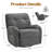 Modern Chenille Swivel Rocking Gray Recliner-591923574