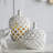 White Ceramic Lidded Jar with Lattice Design