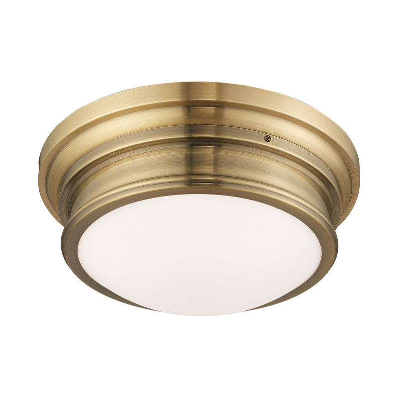 Plafonnier encastré 3 lumières Astor, Laiton antique