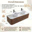 Comptoir de salle de bain mural en bois 60 po E1 60 po-131434573-131434572