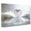 Swans Forming A Love Heart In Abstract - Wrapped Canvas-55337782