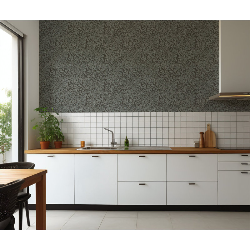 Florentine Vine - Papier peint obsidienne