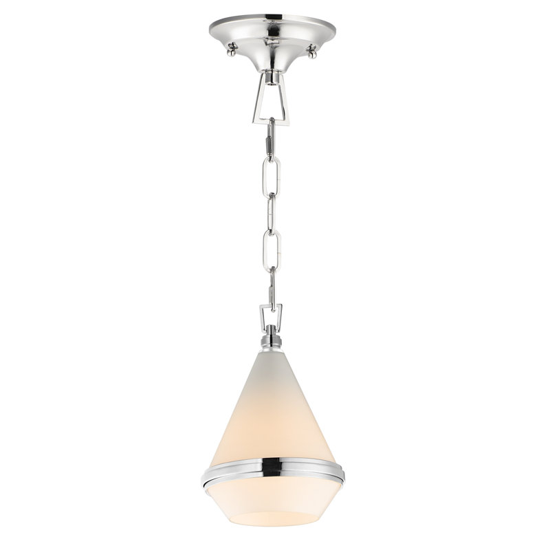 1 - Light Single Pendant, Polished Nickel