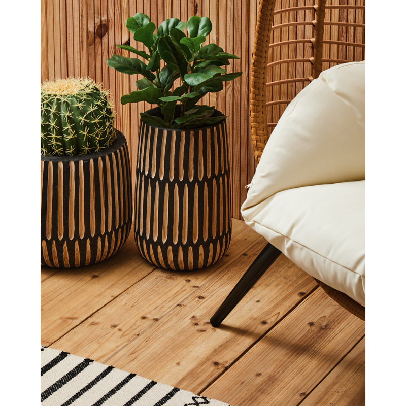 Batchtown Handmade Wood Cachepot, 29 H x 33 W x 33 D cm