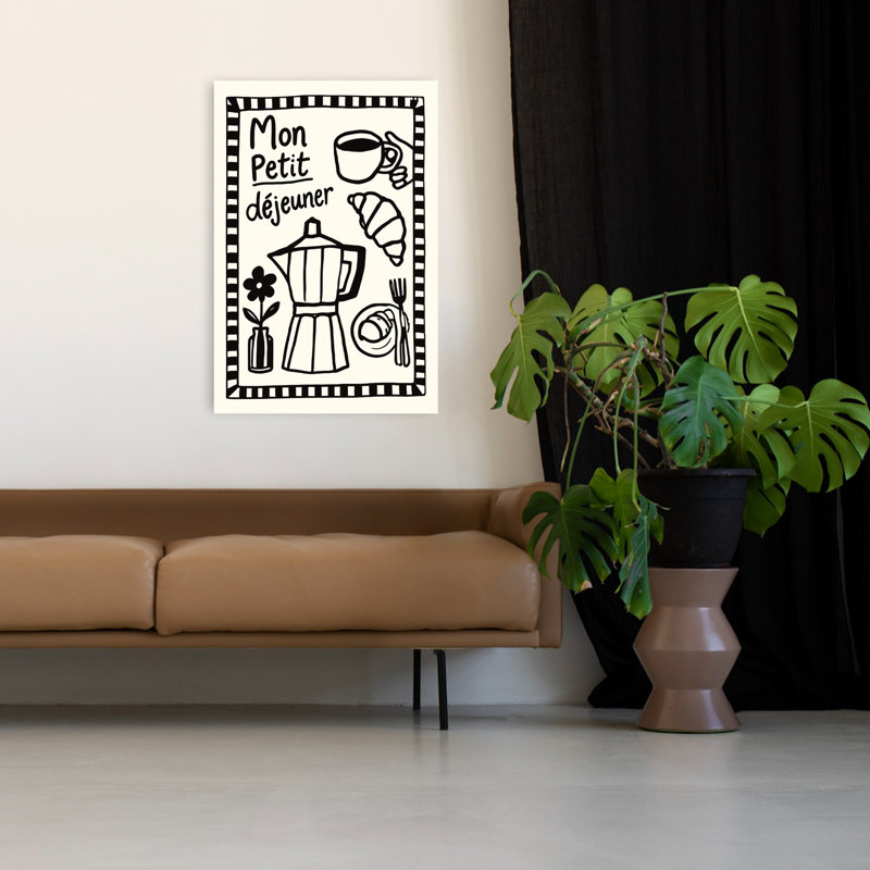 Art mural français matin, H 48 po x l 32 po