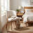 20.1" Extra Wide Upholstered Dining Chair, Side Chair with High Wingback, Armless Vanity Chair With Solid Wood Legs For Dining Living Room Vanity Office, Beige, Set of 6-68710396-68710391