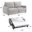 Canapé-lit en chenille avec matelas en mousse à mémoire de forme