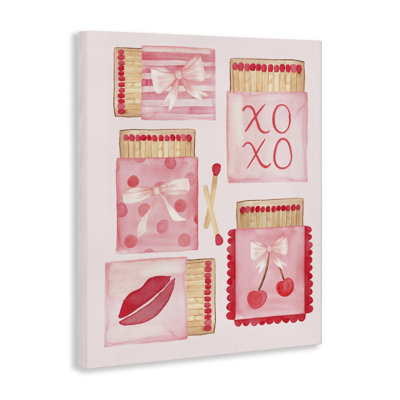 «Pink Glam Matchbook Composition Canvas», conception par Nina Jacobs
