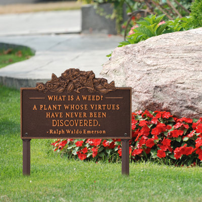 Aluminum Text & Numbers Garden Plaque